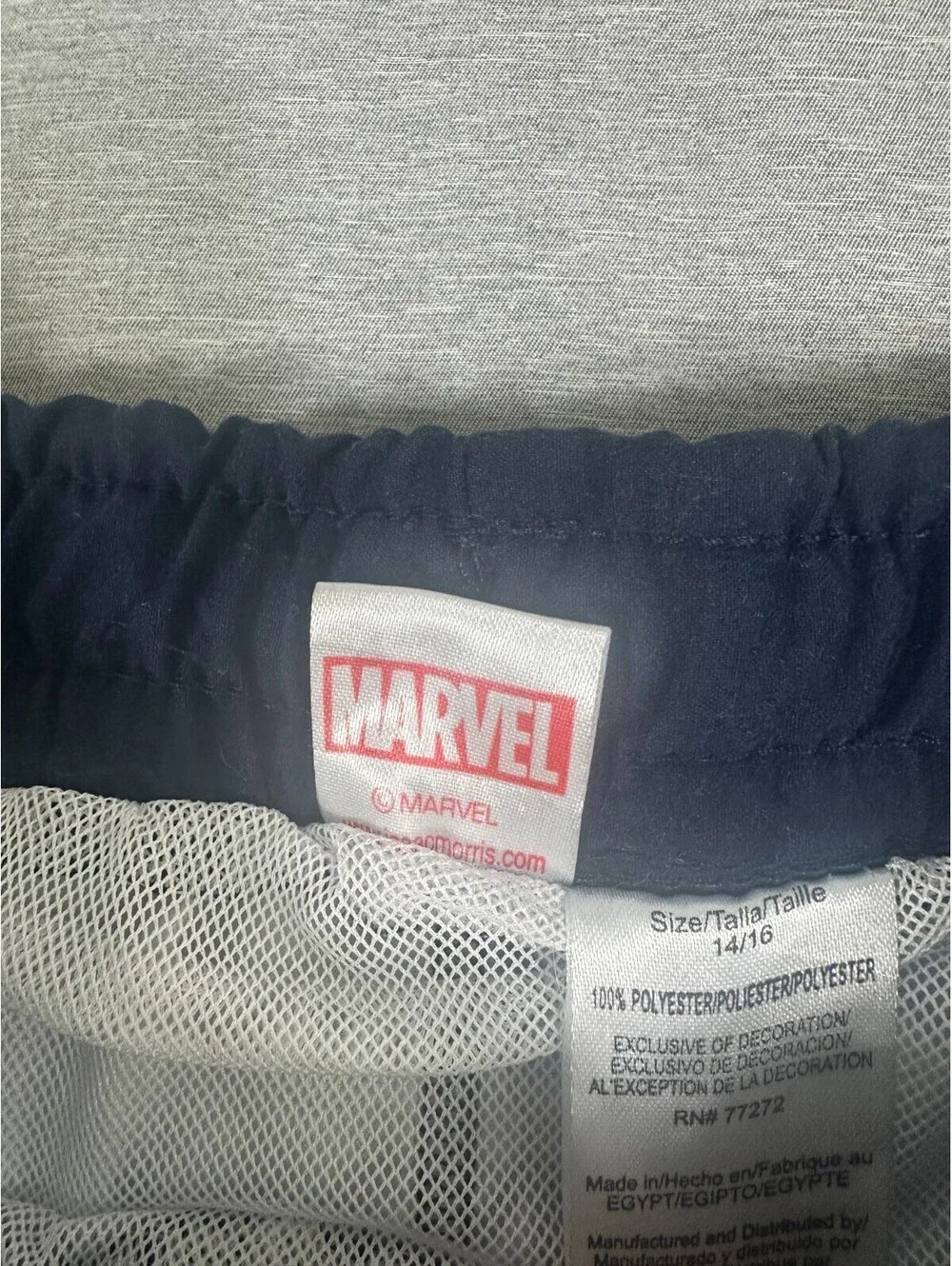 Marvel Avengers Swim Shorts Elastic Waist Drawstrings Youth 14/16